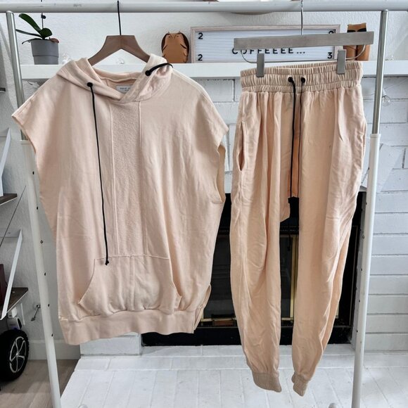 Daniel Patrick Other - Daniel Patrick LA Knomadik Drawstring Oversize Hooded Vest and Jogger Set